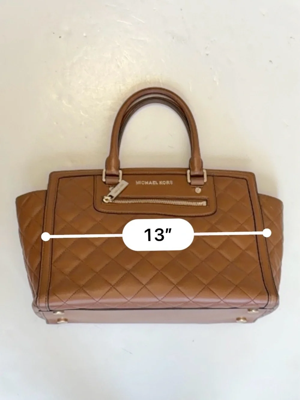 MICHAEL Michael Kors Brown Quilted Leather Selma Satchel